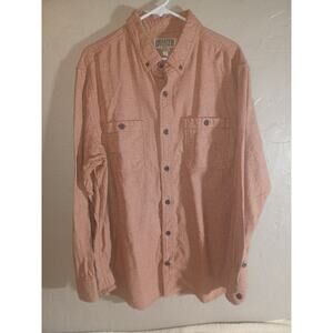 Duluth Trading Shirt Mens Xl Salmon Long Sleeve Slim Fit
